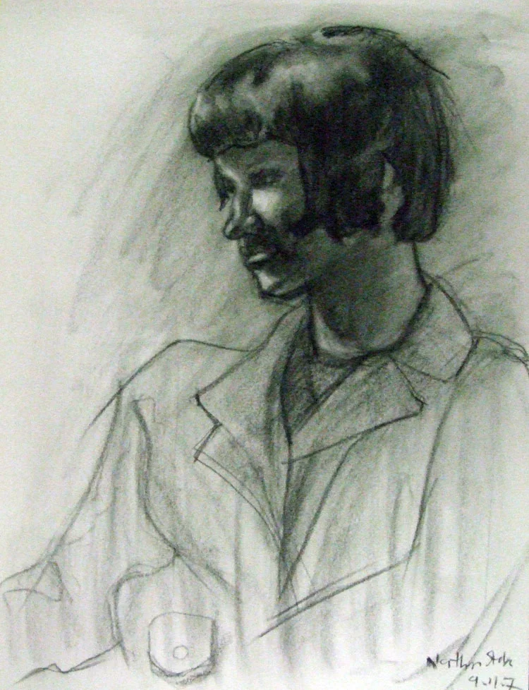Portrait Study: Charcoal Profile