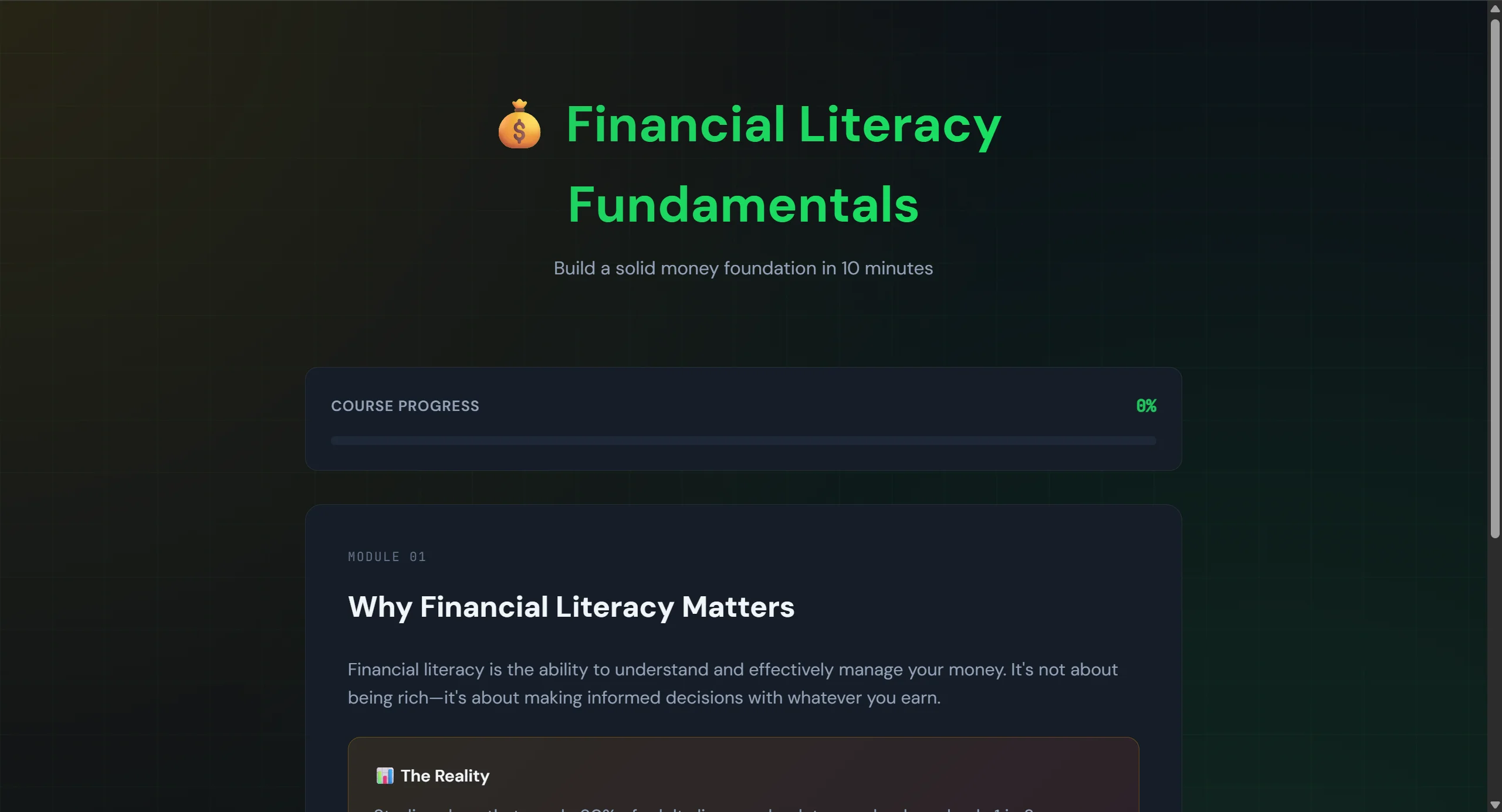 Financial Literacy