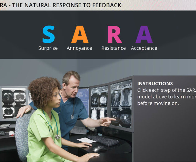 eLearning Slide: Doctors Studying X-rays and Interactive SARA Feedback ...